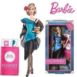 NIB 2011 Argentina Barbie Collector Dolls Of The World Pink Label